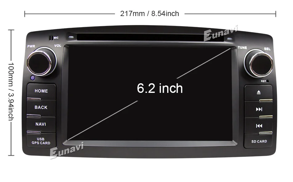 Perfect Eunavi 2 Din Car DVD For Toyota Corolla E120 BYD F3 Android 8.1 Quad core RAM 2G 2Din Car DVD stereo GPS with touch screen WIFI 2
