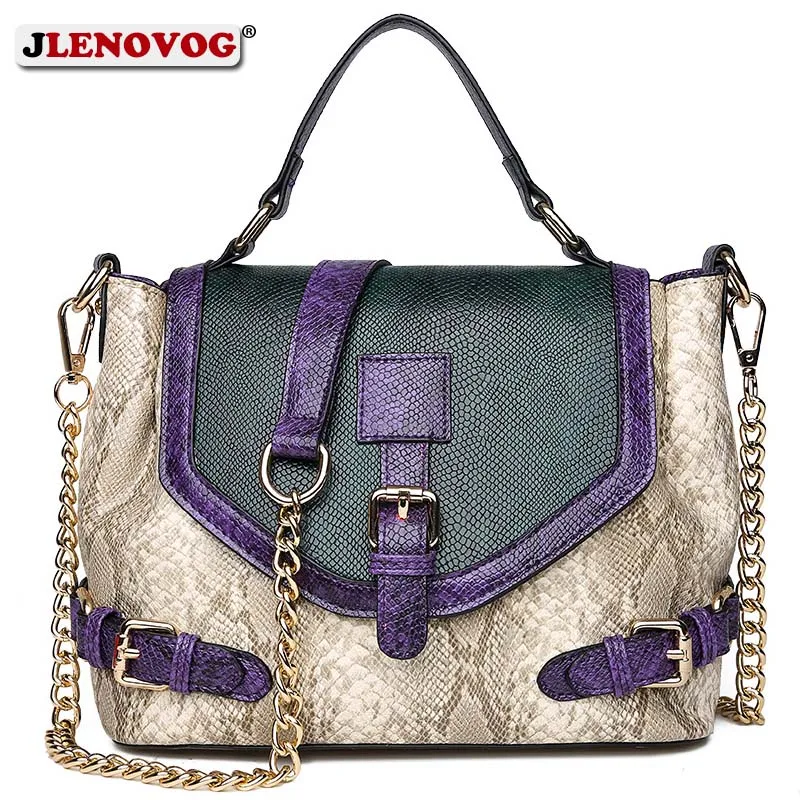 Ladies Reptile Skin Print Fashion Large Handbag Women Leather Tote Shoulder Bag