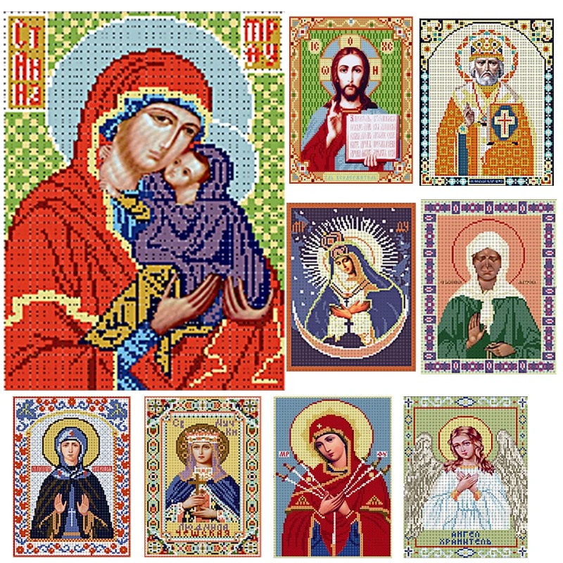 Вышивка крестом вышивка бисером своими руками sacred Женский точный религиозный