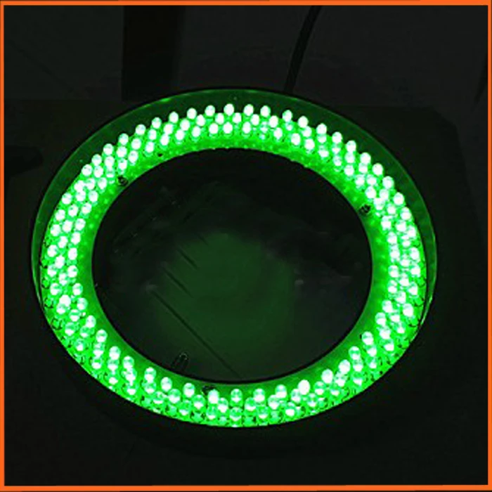 

2018 1pc Green Color Light 156pcs Illuminated LED Zoom Adjuatable Medical Laboratory Stereo Microscope Ring Bulb Lamp 110V-220V