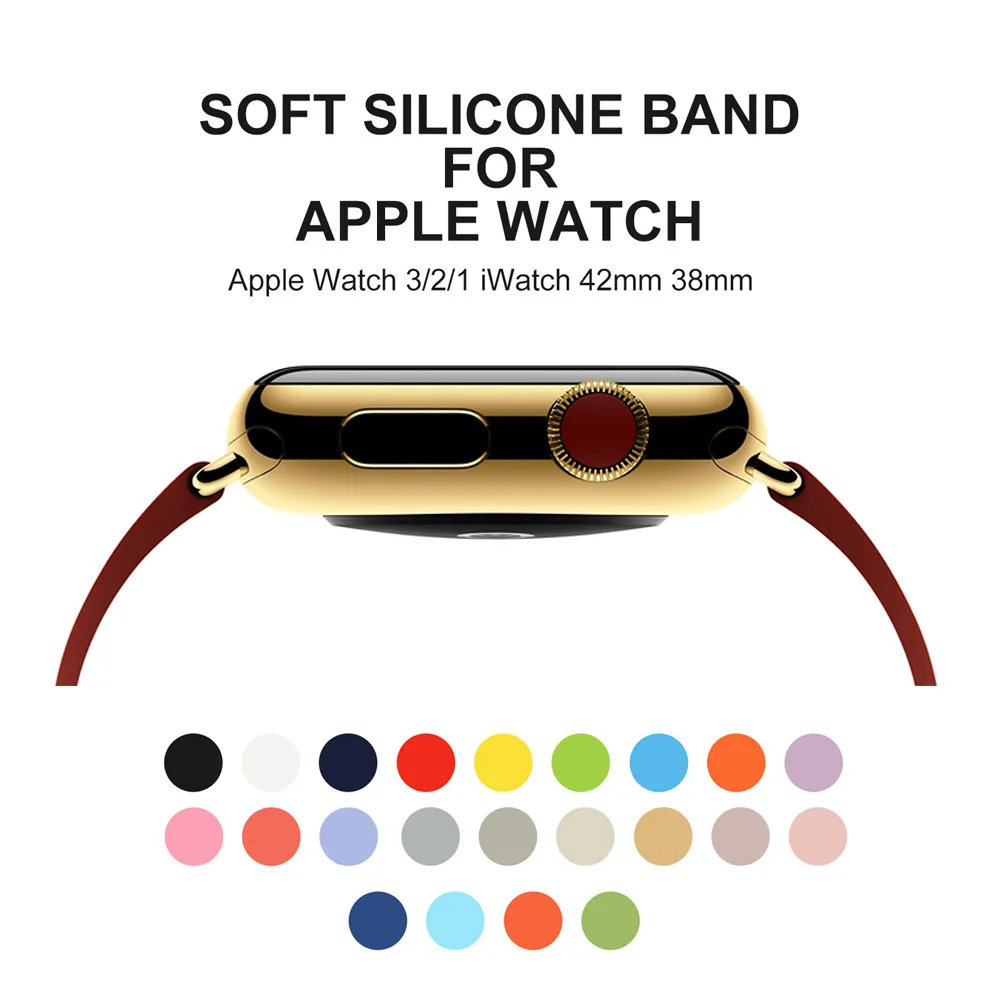 Sport Silicone Strap Band For Apple Watch 42mm 38mm Wrist Watch strap For Iwatch Series 3 2 1 Bracelet Watchband For Apple Watch Sport Silicone Strap Band For Apple Watch 42mm 38mm Wrist Watch strap For Iwatch Series 3 2 1 Bracelet Watchband For Apple Watch