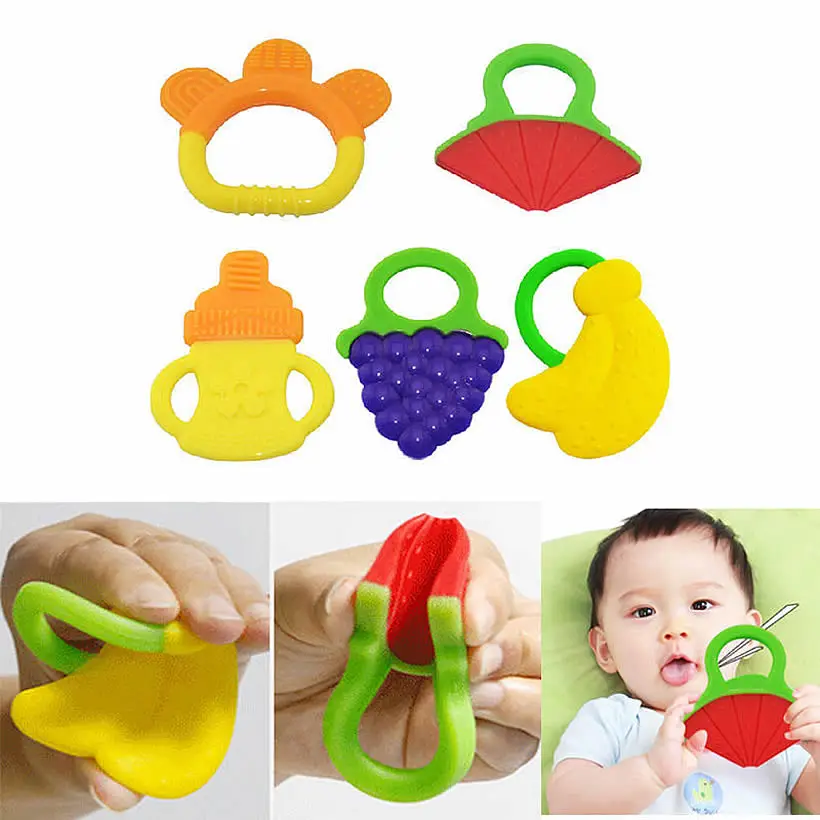 

Baby Teether Fruit and Vegetable Shape Teether Silicone 2017 Brand New Baby Dental Care Toothbrush Training Baby Care Silicone