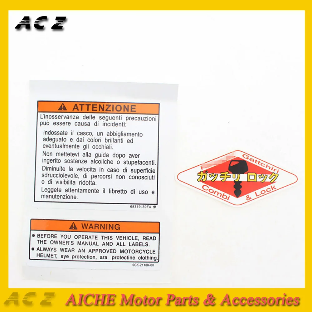 

ACZ Motorcycle Stickers Fuel Tank Cap Key Sign Decal Tank Warning Sign Sticker Logo For Suzuki Honda Kawasaki Yamaha