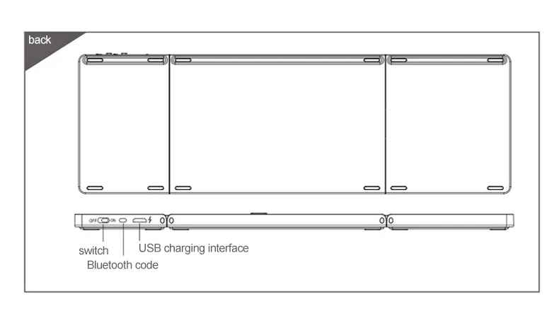 Складная Беспроводная клавиатура Мини Bluetooth складная клавиатура с тачпадом для Ipad телефона IOS Android ПК планшет Windows BT клавиатура