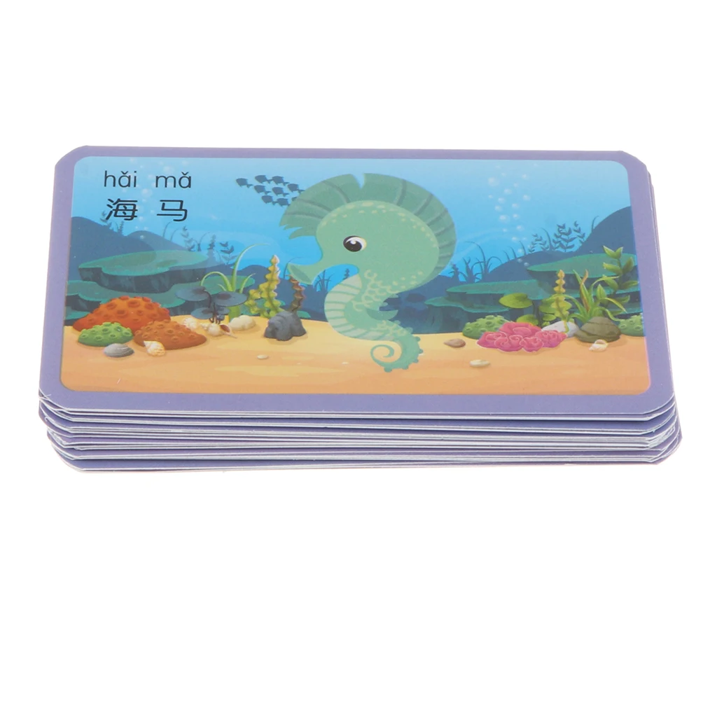 3 in One Magnetic Fishing Game Toy, 20 Wooden Fish Animal Model & 2 poles with Ocean Jigsaw Puzzle Board Educational Pretend Toy