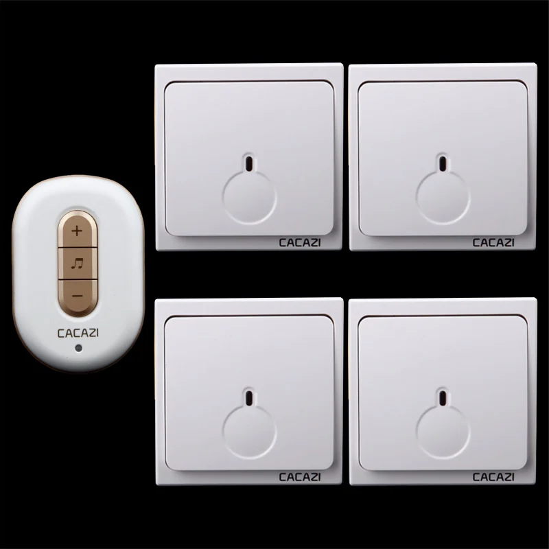 

Free shipping! 4 transmitter + 1 Receiver New Wireless Doorbell With Remote Control Musical 48Tunes Digtal doorchime D9918 -4+1