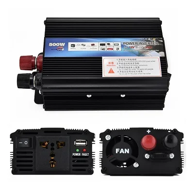 500W DC12V-AC220V Автомобильный инвертор, 12 V до 220 V автомобильный блок питания, солнечный инвертор - Цвет: 500W DC12V-AC220V