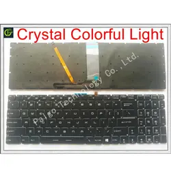 Новый английский прозрачная, КЗС подсветкой красочные клавиатура для MSI MS-16J5 MS-16J6 MS-1783 MS-1785 V143422FK1 S1N-3EUS223-SA0 нам