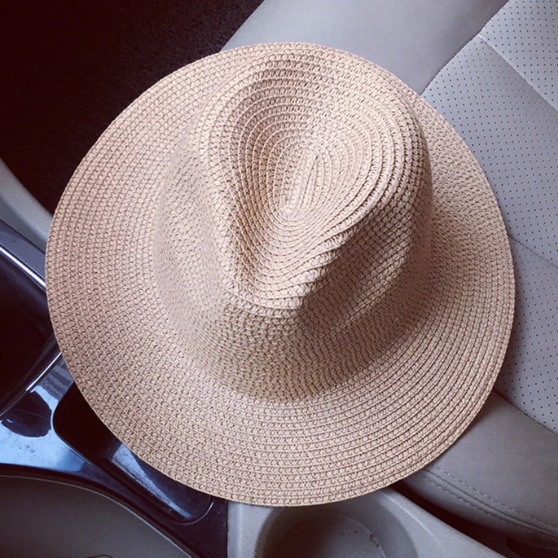 HT2304 весенне-летняя Солнцезащитная шляпа для мужчин и женщин, широкий пляжный навес, шляпа для мужчин и женщин, широкополая соломенная