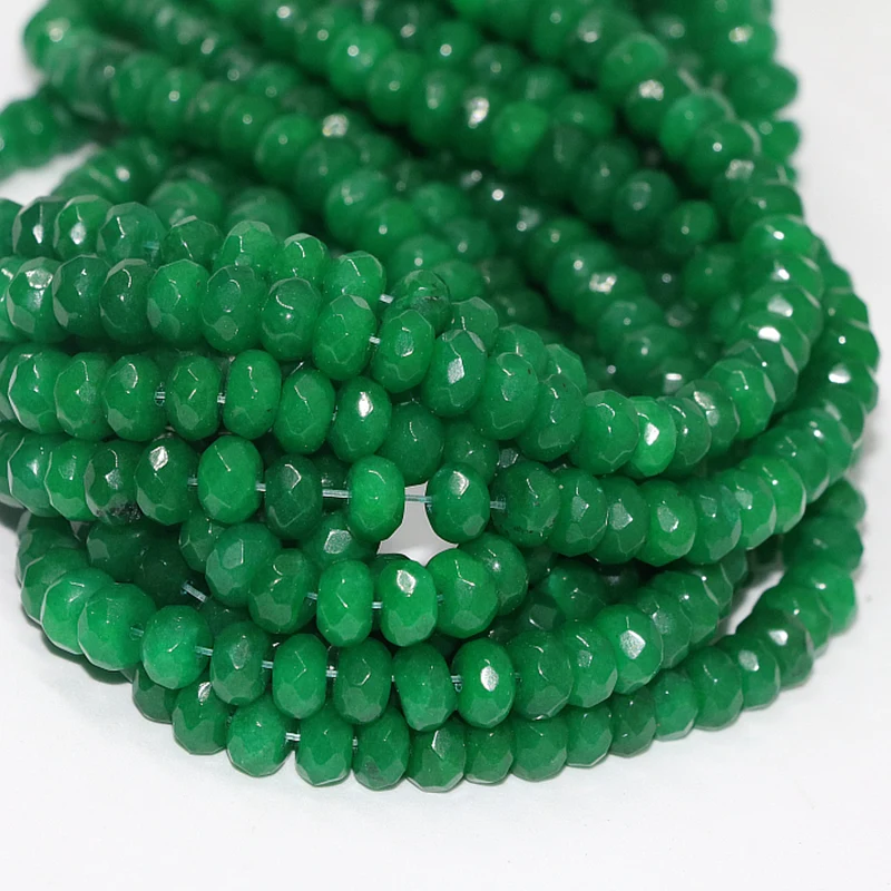 Green Peridot Natural Stone 5x8mm Jades Chalcedony Abacus Loose Beads 15" Green Peridot Natural Stone 5x8mm Jades Chalcedony Abacus Loose Beads 15"