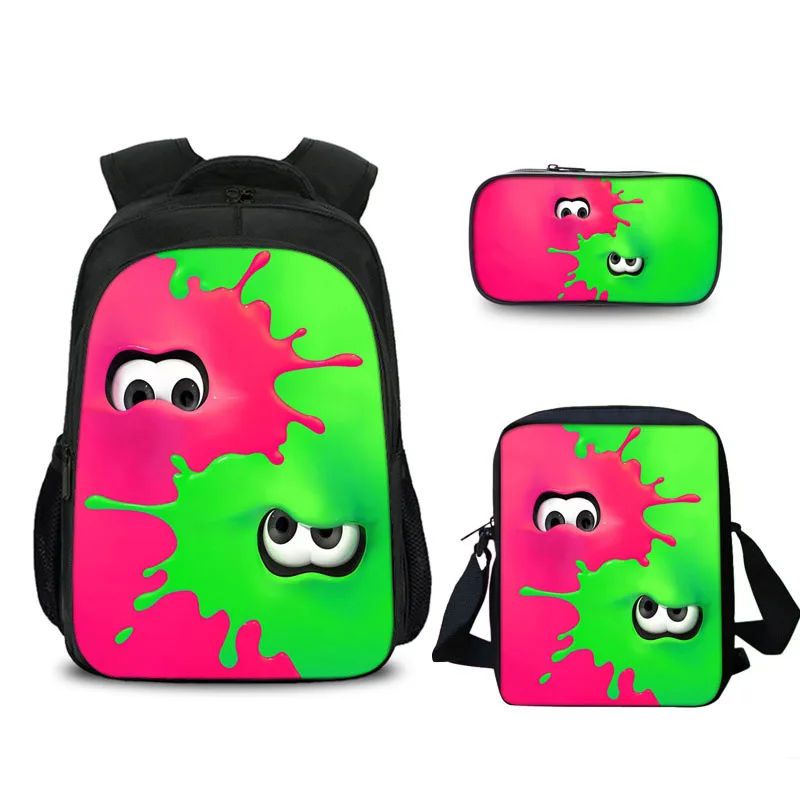 Style 10 3 шт. Splatoon игры Аниме обувь для мальчиков девочек школьная сумка рюкзак пенал детей студентов Mochila обратно к школьный подарок - Цвет: Style 10