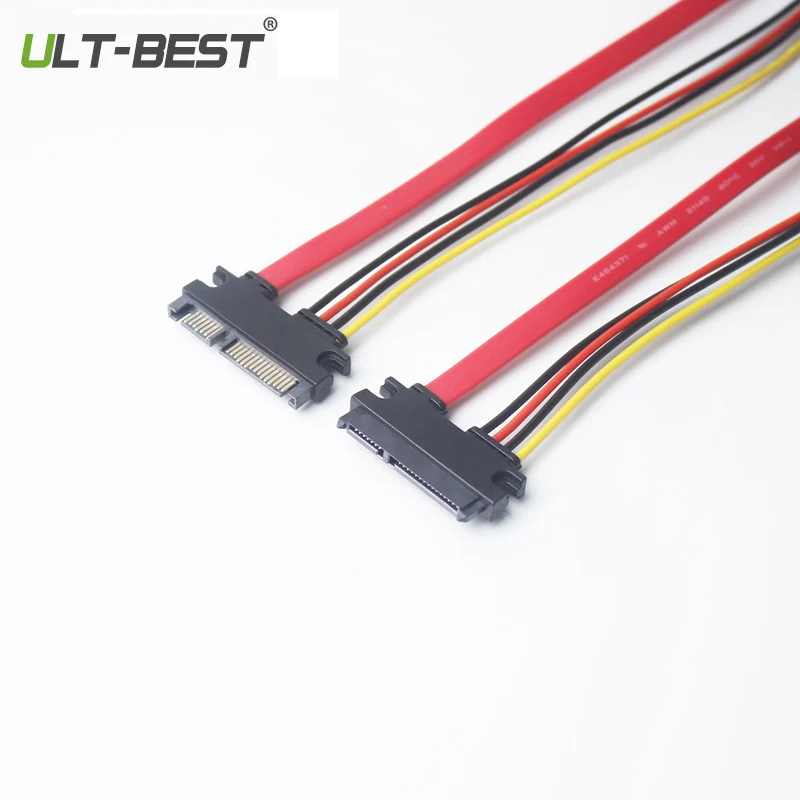 ULT BEST SATA Extender Cable 22Pin Male to Female 7+15 Pin Serial ATA