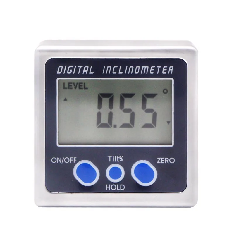 

ELECALL Digital inclinometer mini bevel box with three surface magnets angle level ruler measures electronic protractor