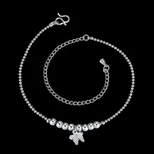 2016 Newest Fashion Sexy Silver Color Beach Anklet multilayer Butterfly Ankle Bracelet Foot Jewelry for Women Anklets Bracelet