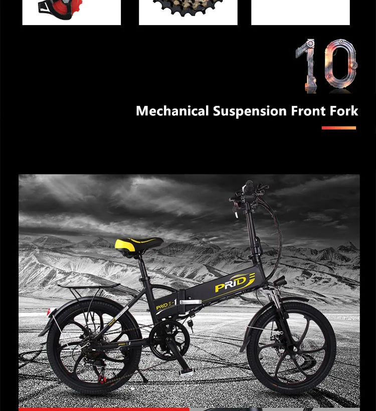 Best New Aluminum Alloy frame 20 inch electric bike SHIMAN0 folding mini ebike 200W lithium battery Hydraulic Brake electric bicycle 13