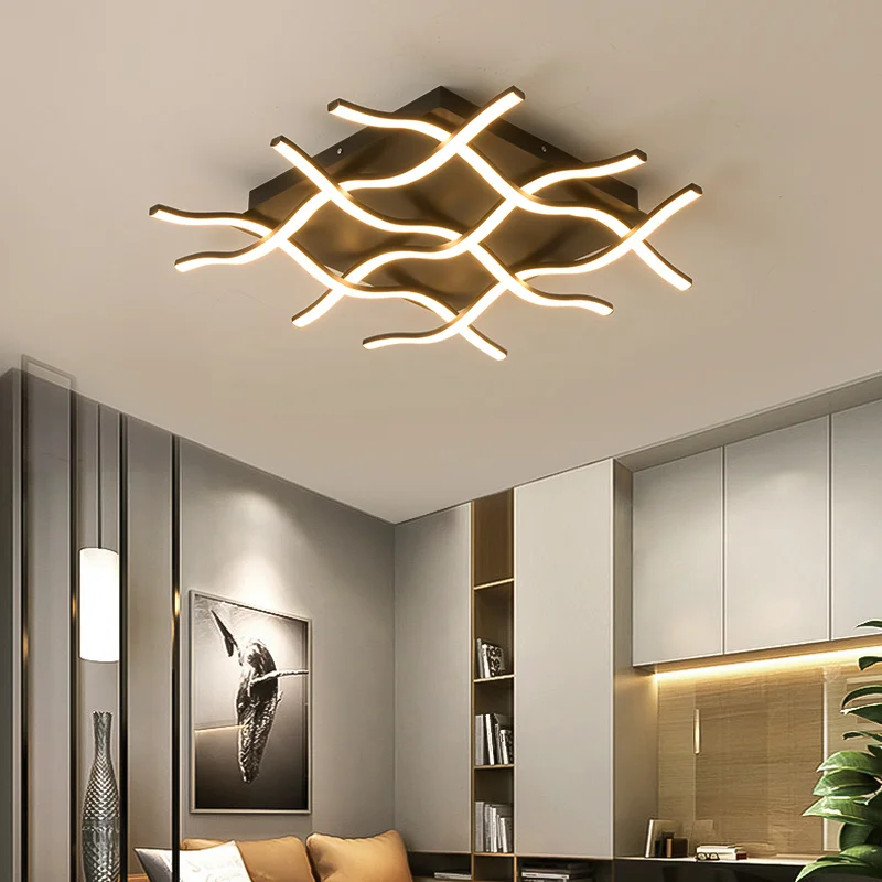  Creative Modern LED Ceiling Lights For Living Room Bedroom Kitchen Black/White Deco Ceiling Lamp In - 33023733368