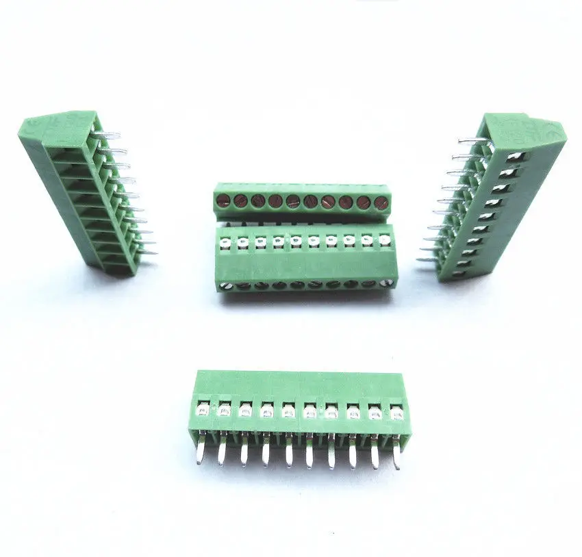 

5pcs 10 Poles/10 Pin 2.54mm/0.1" PCB Universal Screw Terminal Block Connector Free shipping