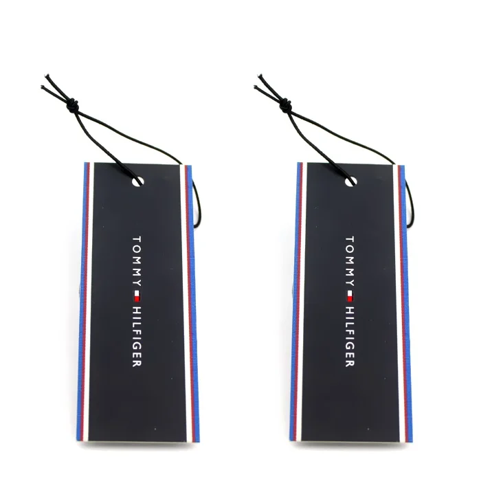 

Folded standard jeans black card paper hang tag size for trousers