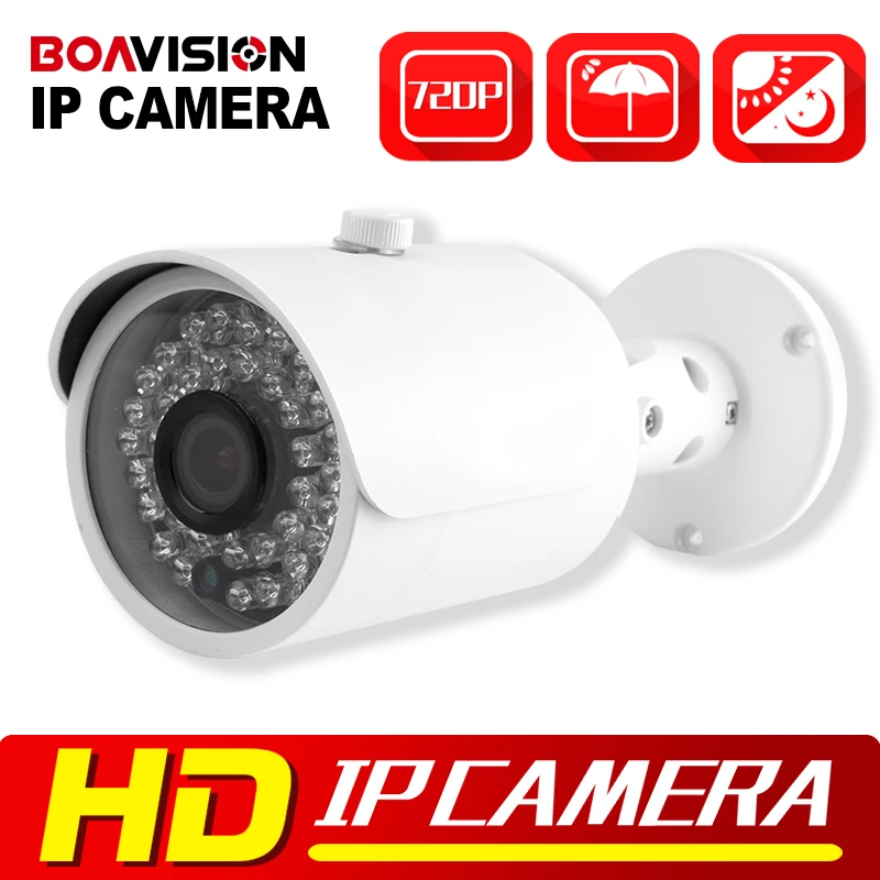 720P IP Camera Outdoor Bullet 3.6mm Lens Night Vision IR 20m Waterproof Surveillance 1.0MP IP Camera Onvif P2P Cloud