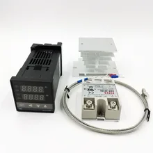 REX-C100 цифровой RKC PID термостат контроллер температуры цифровой REX-C100/40A SSR реле/K термопары зонд/радиатор