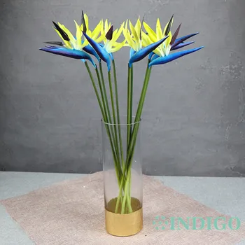 

9pcs/Lot Blue Bird Of Paradise Foam Real Touch Flower Free Shipping Waterproof Decorative Artificial Flower Wedding Party