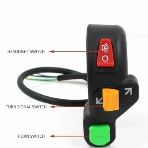 Motorcycle Turn Signal Light Handlebar Horn Headlight Control Switch Button