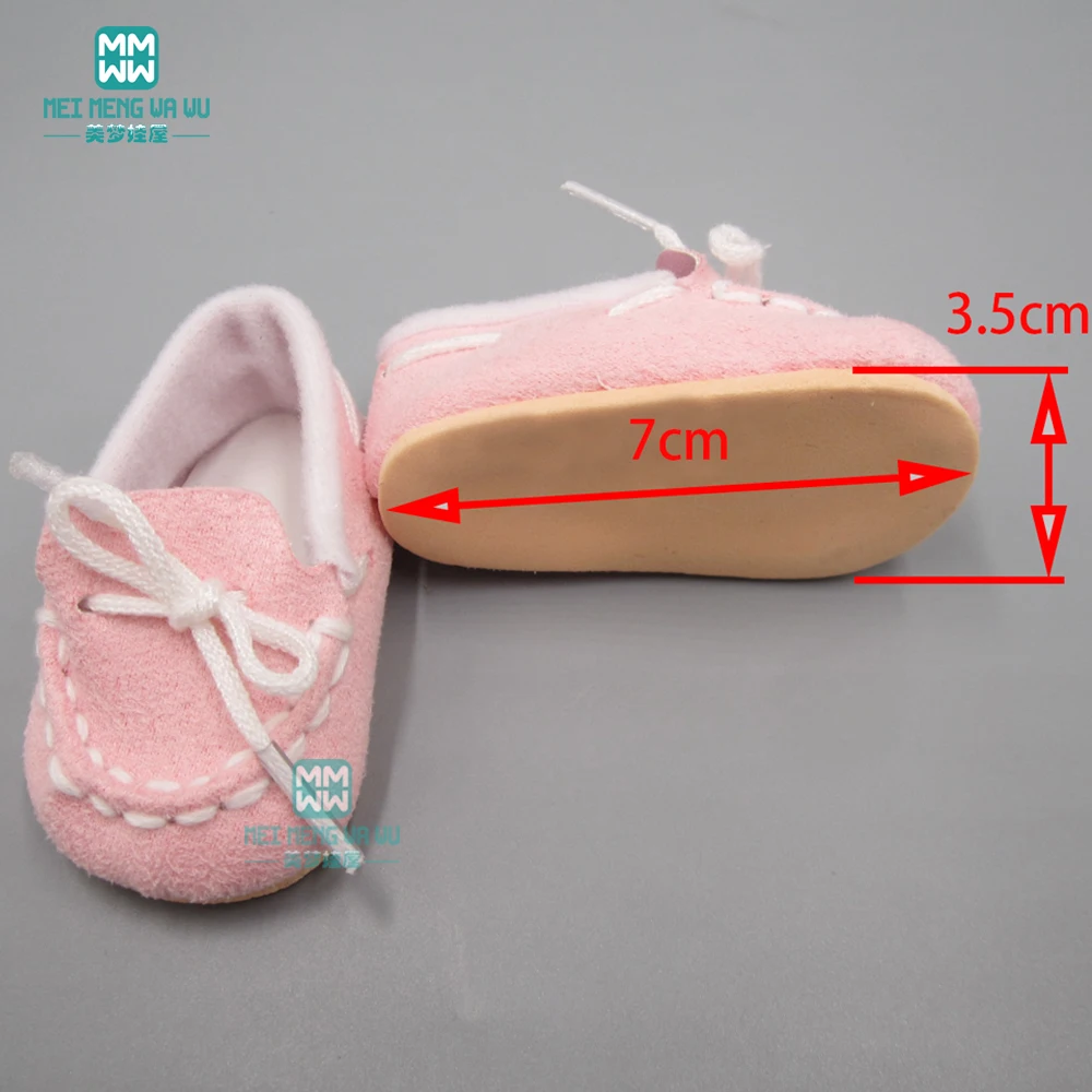 Новинка 7,5 см игрушка детская обувь розовые глянцевые кроссовки подходят 43 см кукла новорожденного и американская кукольная обувь