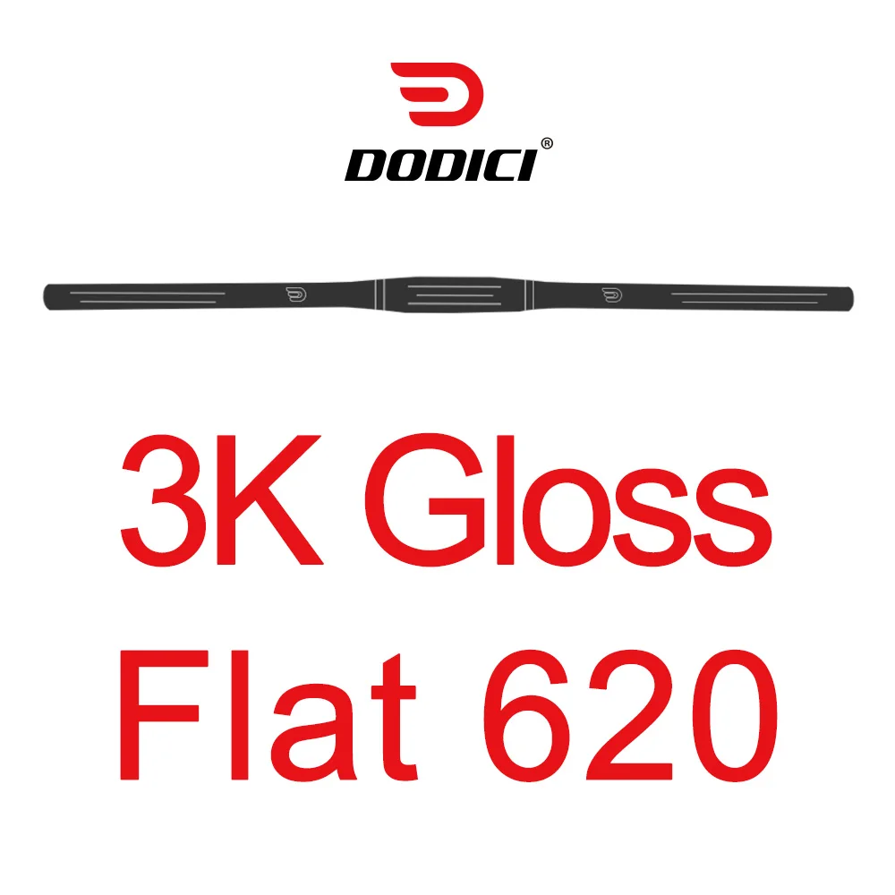 Flat 31.8x620mm DODICI Pro велосипедный руль углеродный велосипед Горный гнутый прямой руль Cycing руль Lightweight 3 k Глянец 31,8 мм 600/720 мм - Цвет: Flat 31.8x620mm