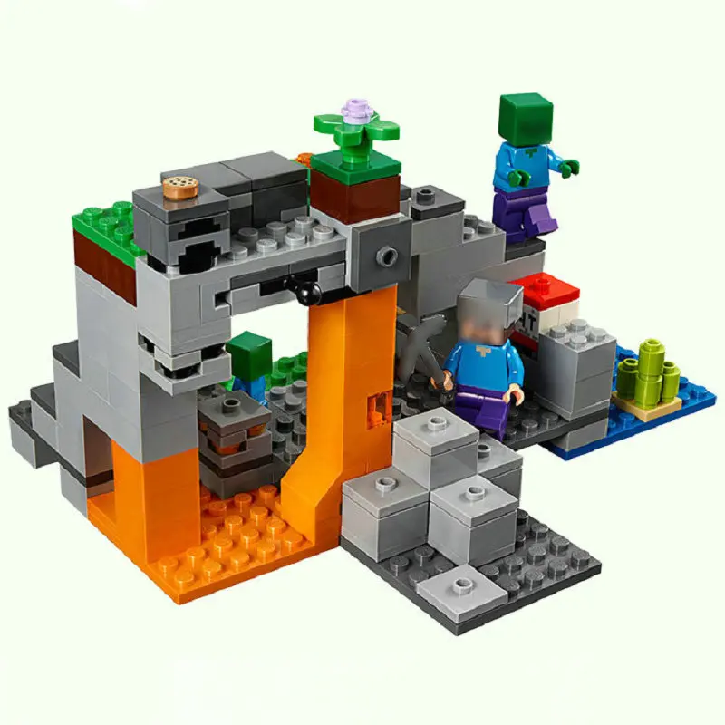 

Minecrafted Building Bricks Blocks Series The Zombie Cave With Action Figures Compatible LegoINGly Gift For Children Education