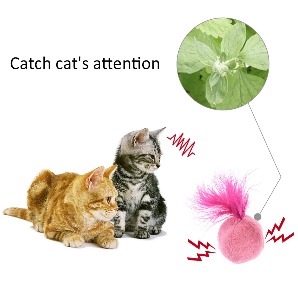 3 шт. звуковые игрушки для кошек Catnip мяч для волос кольцо колокольчик перо, манок игрушки для кошек товары для кошек котенок интерактивная игра забавная игрушка Котик-тизер