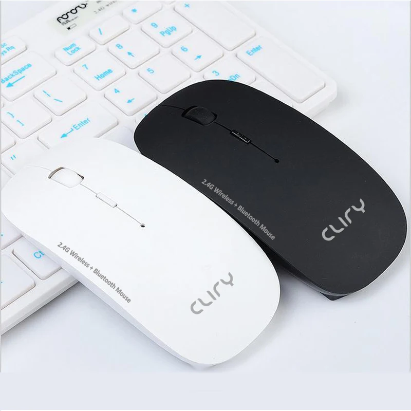 Cliry 2,4 ГГц Беспроводная+ Bluetooth Двухрежимная беспроводная мышь 2 в 1 1600 dpi ультра-тонкая эргономичная Портативная оптическая мышь компьютер