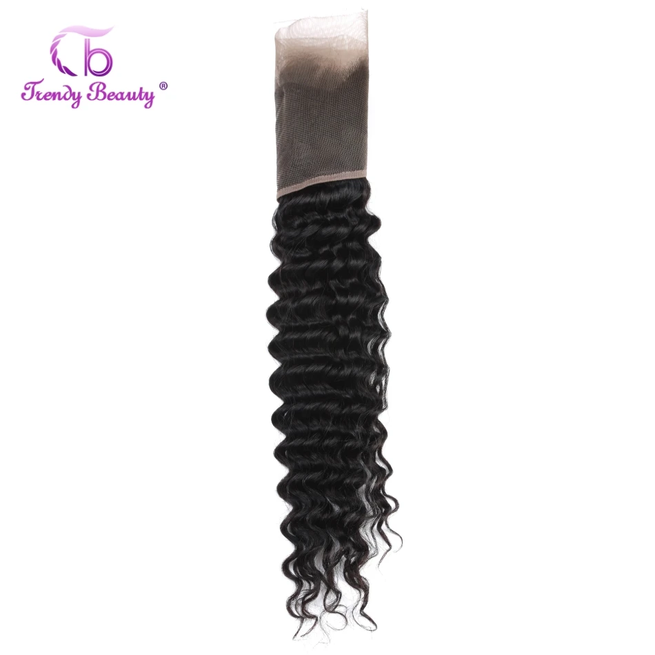 Trendy Beauty Brazilian Deep Wave 13*4 Ear to Ear Free Part Lace Frontal Closure 100% Human Hair Natural Black 10-20 Inches Trendy Beauty Brazilian Deep Wave 13*4 Ear to Ear Free Part Lace Frontal Closure 100% Human Hair Natural Black 10-20 Inches