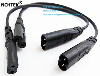 

NCHTEK IEC 60320 C8 Male to C7 Female Plug Extension Power Supply Main Adapter Cable About 30CM/Free Shipping/10PCS