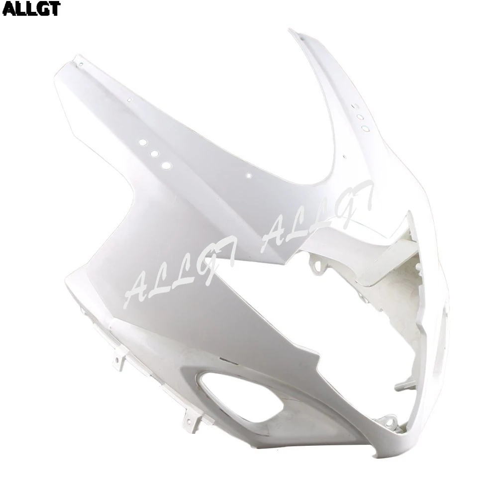 

ALLGT Motorcycle White Injection Upper Front Nose Fairing For SUZUKI 05-06 2005 2006 GSXR1000 Unpainted ABS Injection