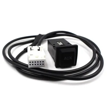 

BEESCLOVER AUX Switch + AUX Harness RCD510/310AUX for VW MK6 Golf 6 Scirocco for Jetta Speaker line Professional Design r30