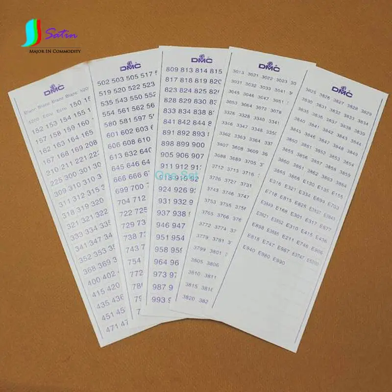 

NeedleWork Mark Tool Helper DMC Line 447 Kinds Color Number Sticker Embroidery Floss Cross Stitch Thread Number Sign S0054