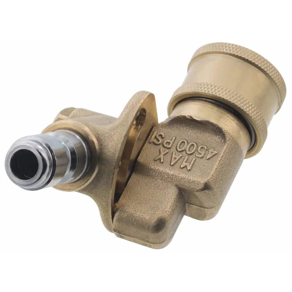 

1/4 Inch 90 Degree Pressure Washer Quick Connect Pivot Coupler 5 Spray Nozzle Tips 4500PSI WWO66