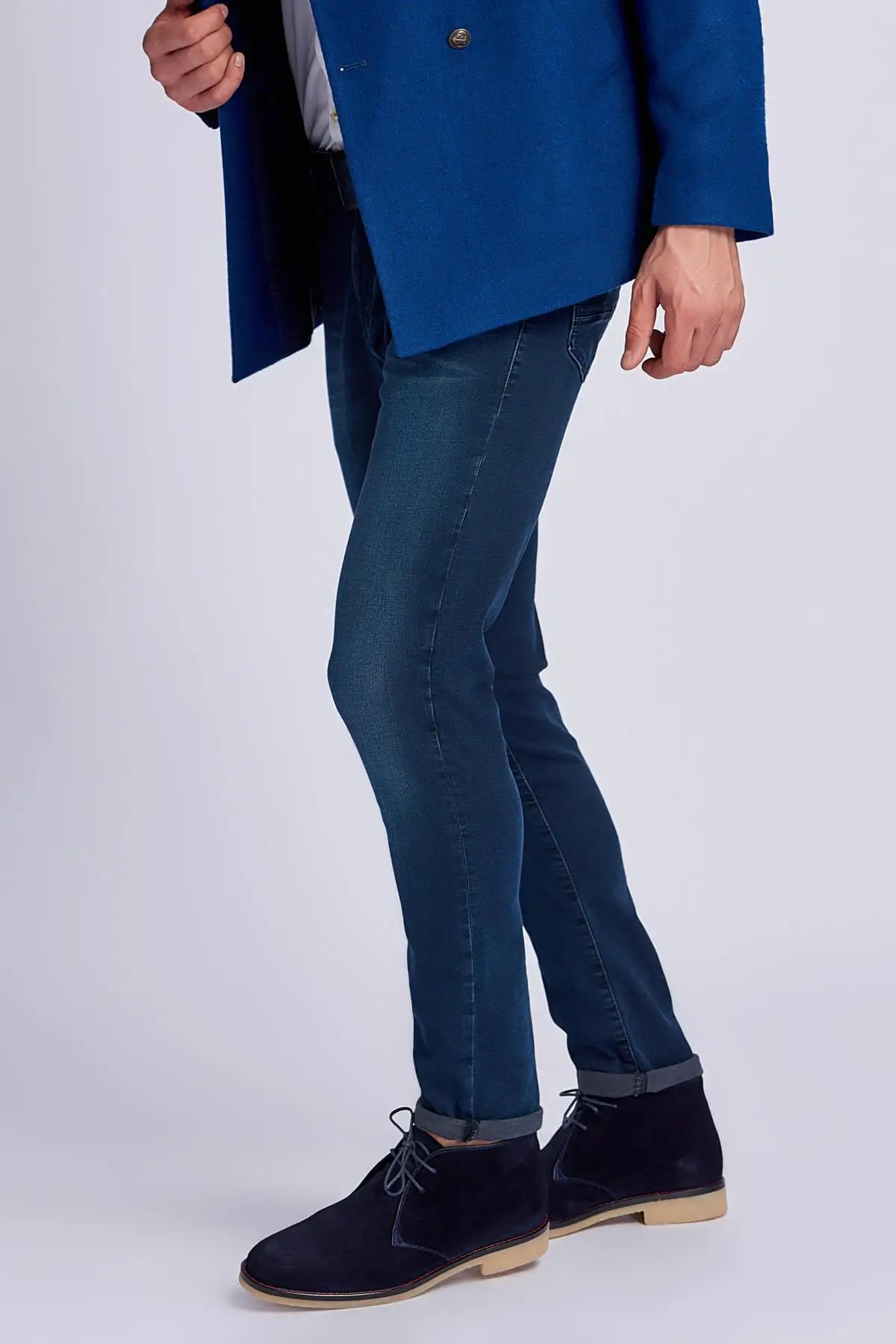 navy blue bootie