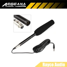 Профессиональный Длинные 14.3" Камера видеокамера Shotgun микрофон однонаправленное Системы Интервью конденсаторный микрофон AAA для Камера DSLR