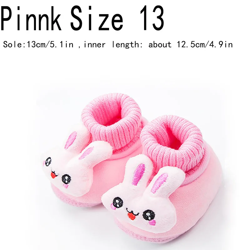 Новая мода милый кролик для маленьких обувь 4 цвета детская обувь - Цвет: Pink Size 13