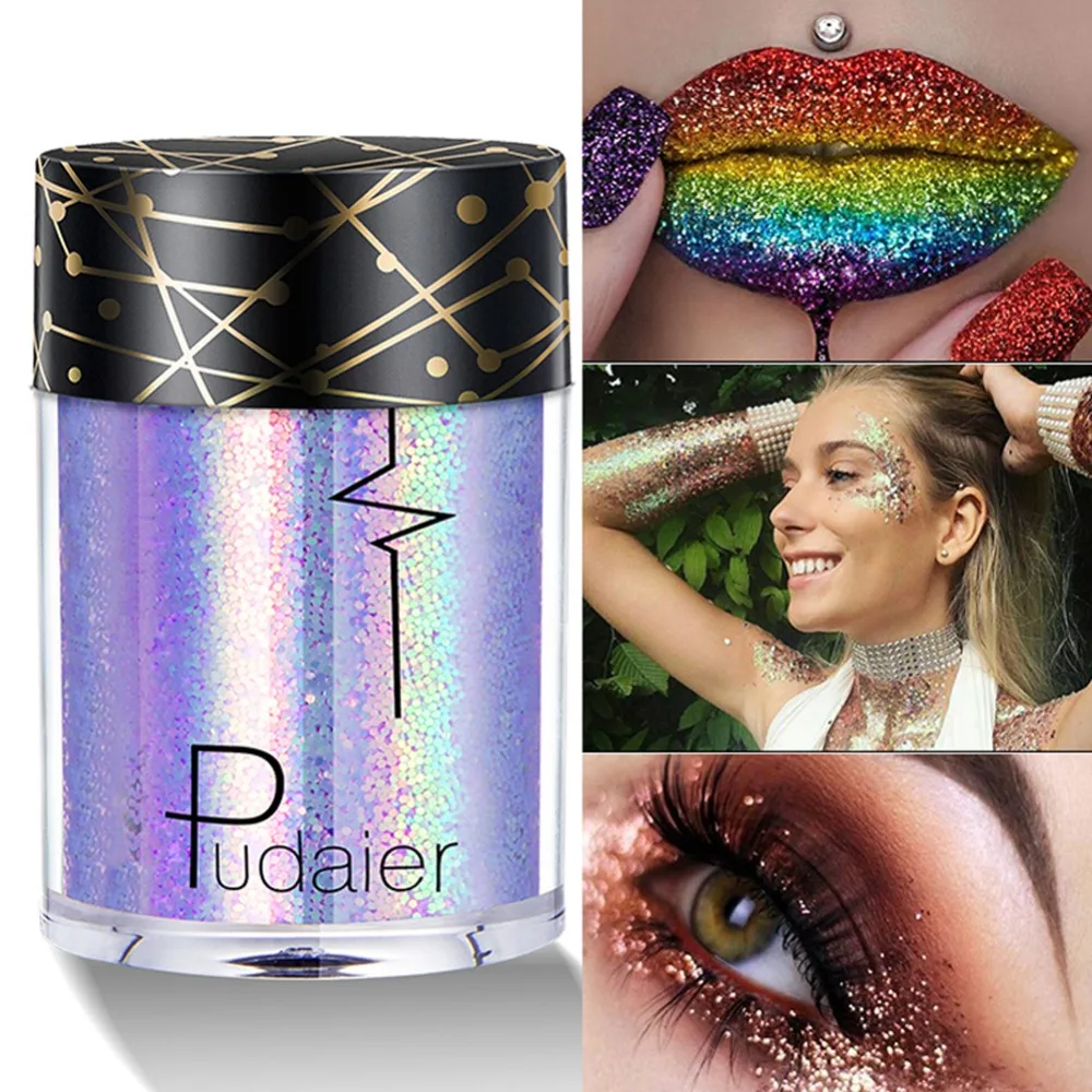 

Pudaier 36 Colors Glitter Metallic Eyeshadow Powder Waterproof Loose Shimmer Eye Shadow Pigment Powder Makeup Cosmetics #280371