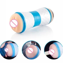 Male Masturbation Cup Artificial Vaginal Real Pussy Penis Massager G spot Stimulate Masturbator For Men Adults Toy Aircraft Cup