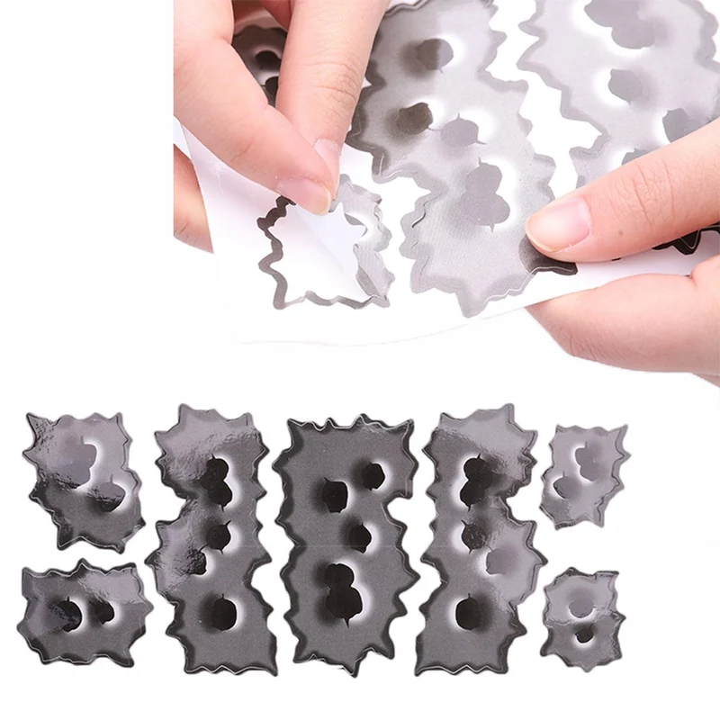 

1Pcs 3D Bullet Hole Car Stickers Large Simulation Hole Bullet Car Stickers Motorcycle Sticker Car Styling