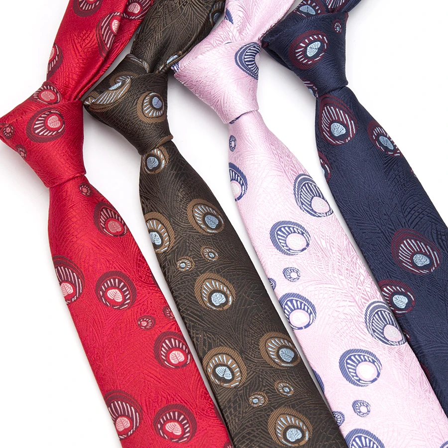 Мужские галстуки в полоску обтягивающие 6 см галстуки жаккардовые плетёные Павлин Модный деловой костюм Свадебная вечеринка Gravata галстук-бабочка мужское платье галстук