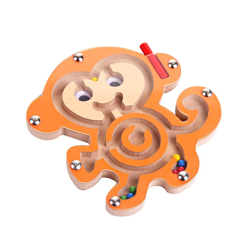 

Wooden Toy Jigsaw Board Children Magnetic Maze Toy Kids Wooden Puzzle Game Toy Early Educational Brain Teaser