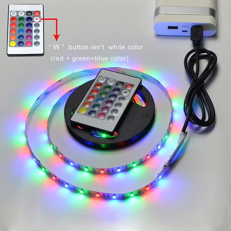 DC 5V USB мощность RGB пульт дистанционного управления Светодиодная лента 3528 SMD ТВ Настольный ПК экран подсветка и светильник 0,5 m 1m 2m bande de светодиодный