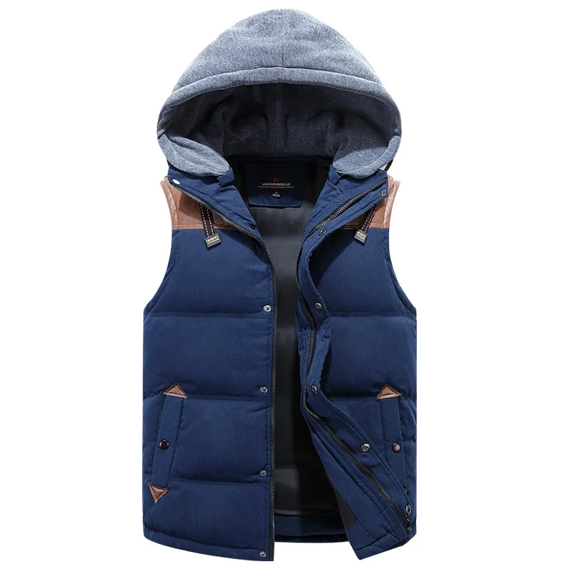 

100% Real White Duck Down Vest For Men Winter Autumn Male Casual Warm Thick Parka Outerwear Sleeveless Jacket Mens Waistcoat