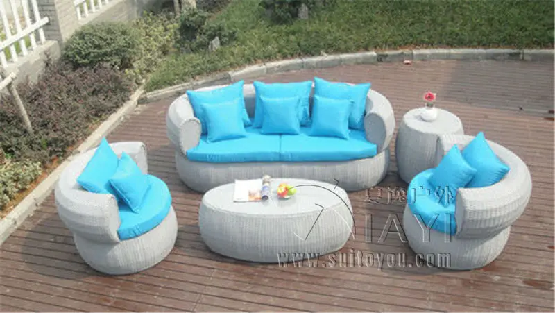 5-шт дизайн отель ротанга диван пасторализм домашний внутренний/открытый ротанговый диван для гостиной