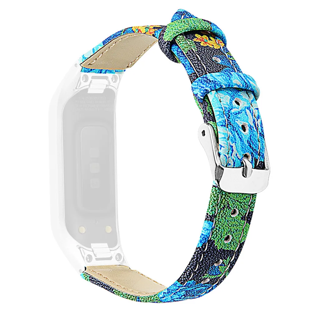E OMESHIN для samsung Galaxy Fit-E R375 Смарт-часы кожаный ремешок и металлическая рамка модные натуральные элементы 719#2 - Цвет: E