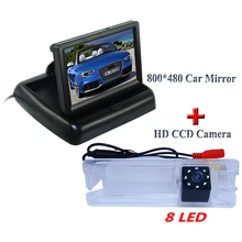 HD LCD 4.3 “экран + 8 светодиодов + ПЗС заднего монитора и Автомобильная камера заднего вида для Nissan марта Renault Logan/Sandero